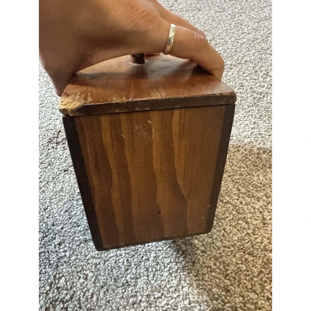 Vtg Wood Recipe Box 7